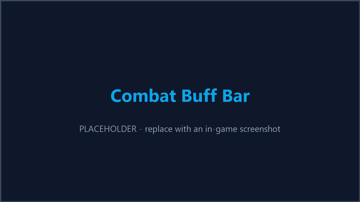 The combat buff bar at the top of the /xp overview, showing active Damage, Defense, Crit, and Lifesteal bonuses.