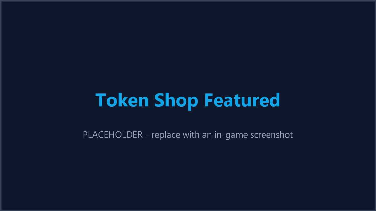 The Featured shelf above the Token Shop's main catalog.